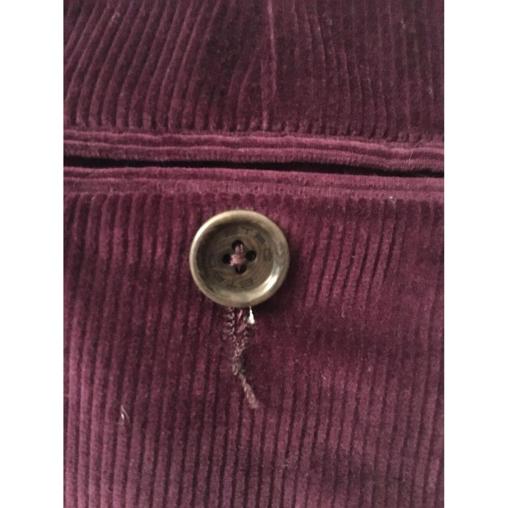 Etro Cotton Purple Trousers For Sale 1