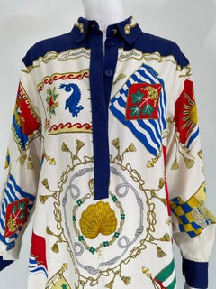 Etro Cotton Twill Nautical Caftan