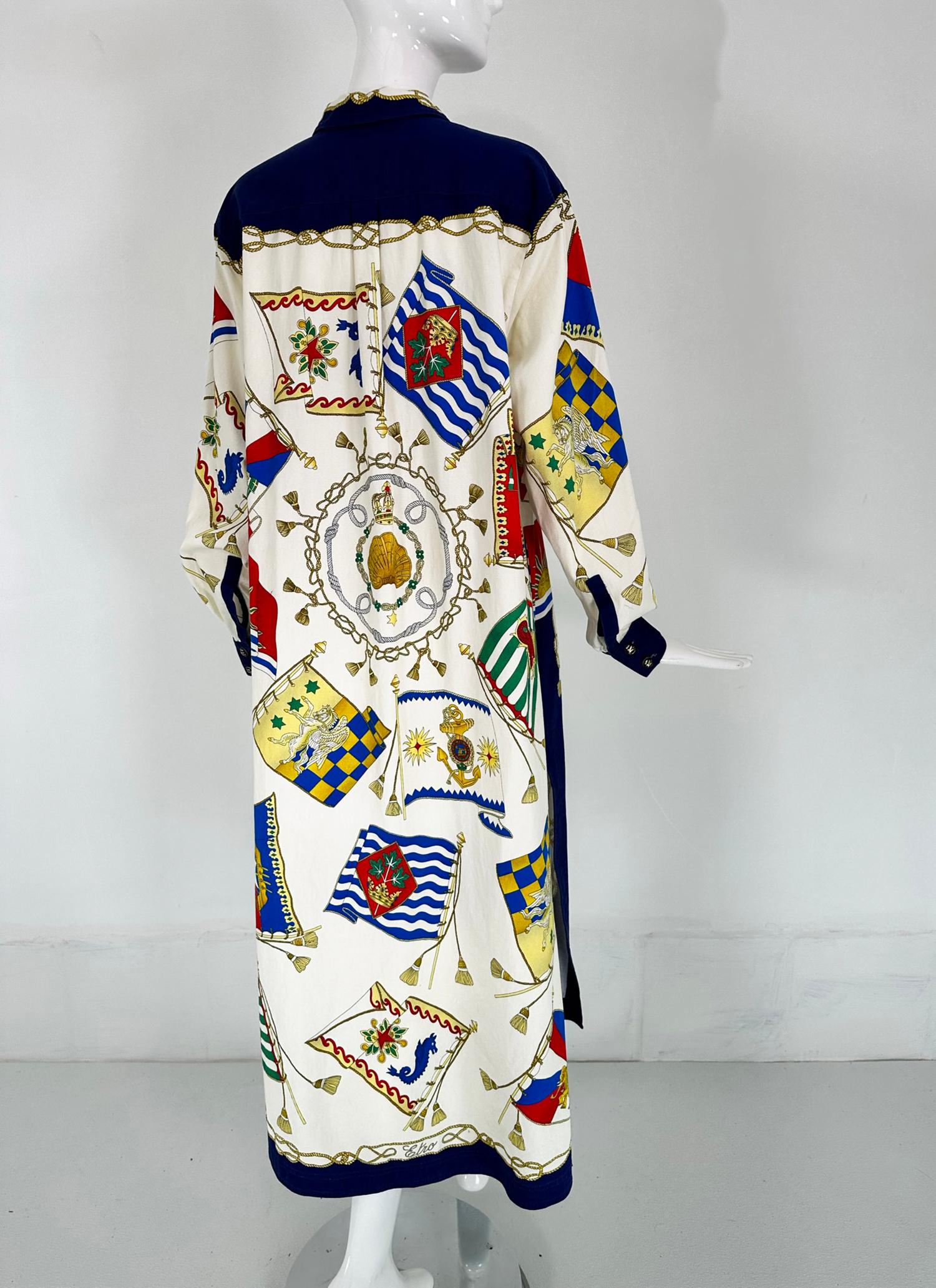 Women's Etro Cotton Twill Nautical Caftan For Sale