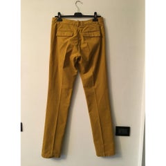 Etro Cotton Yellow Trousers