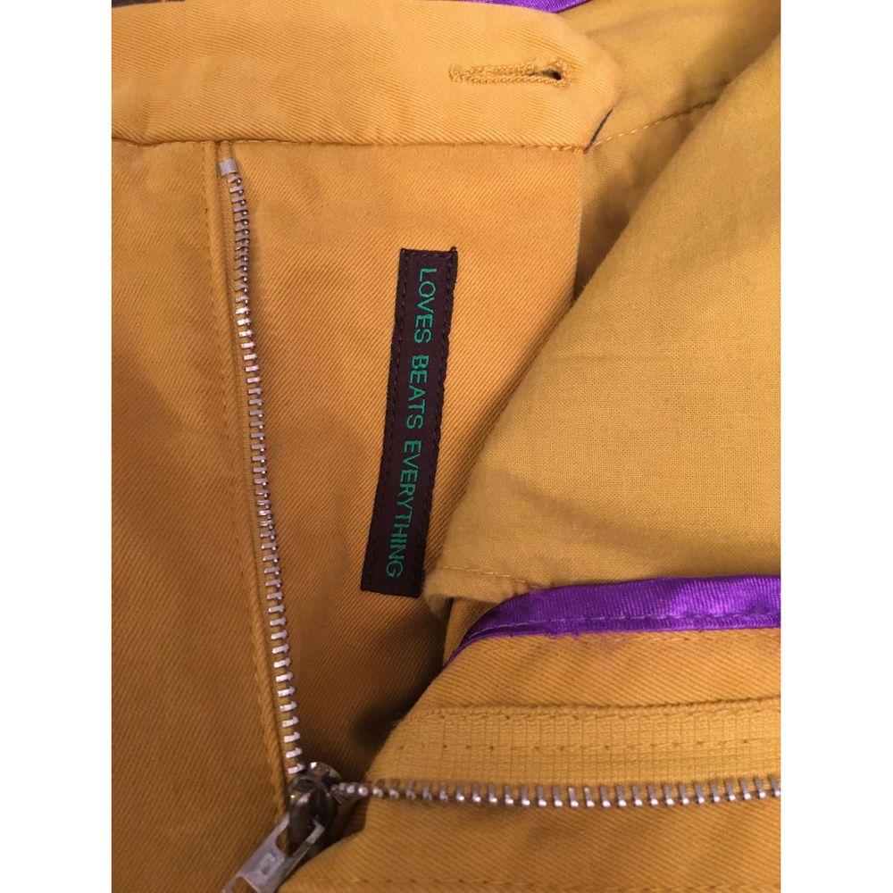 Etro Cotton Yellow Trousers  For Sale 2