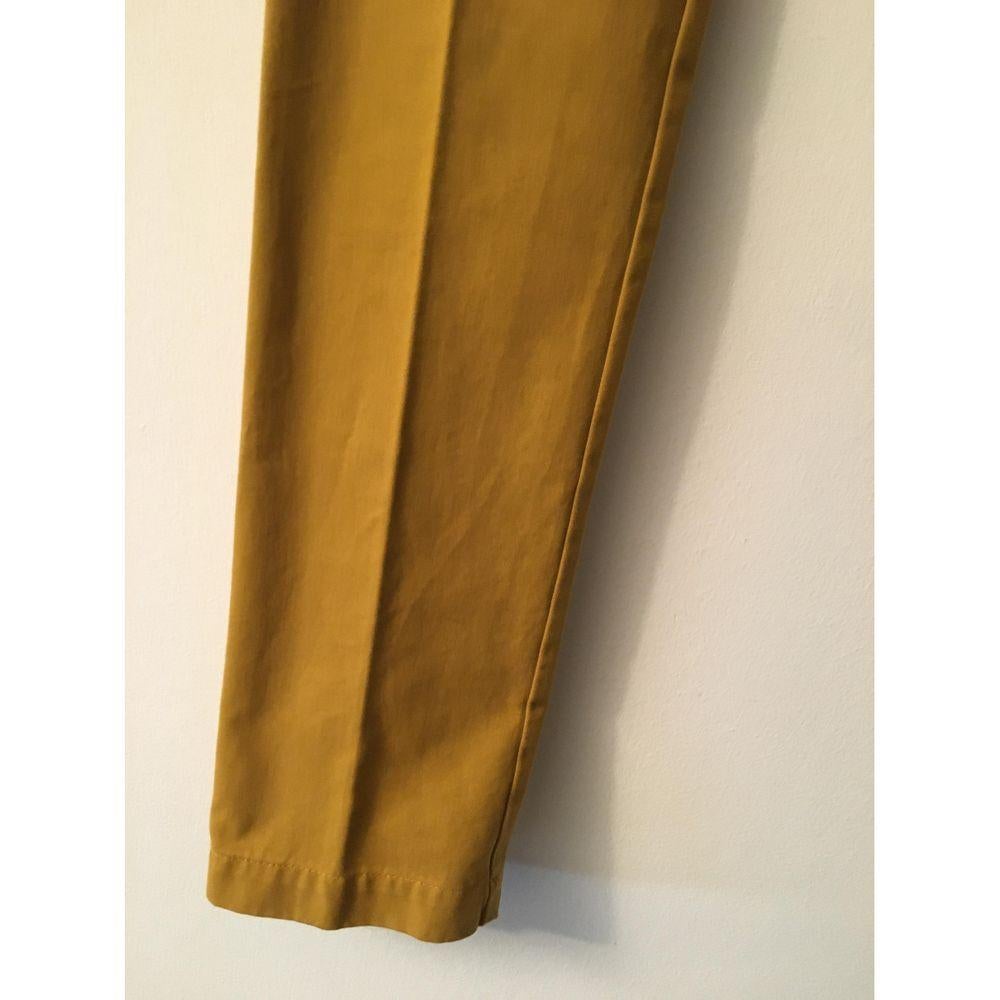 Etro Cotton Yellow Trousers  For Sale 3