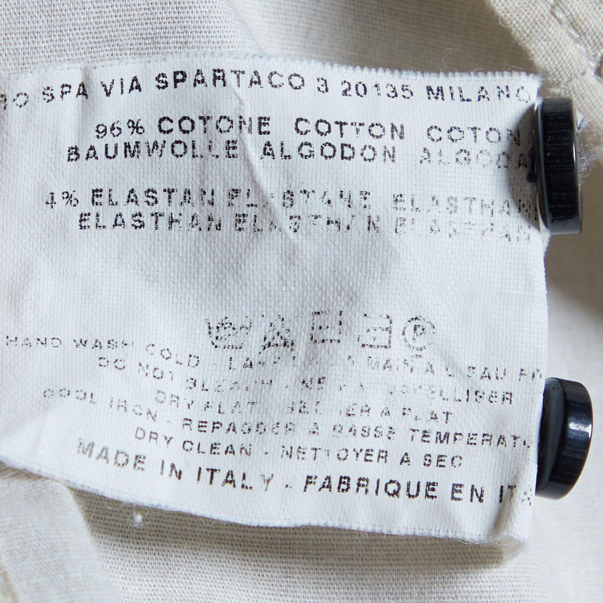 Donna Etro - Camicia con bottoni in cotone stampato color crema - M. I. in vendita
