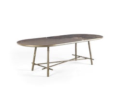 21st Century Dalí Oval Dining Table in Metal and Marble by Etro Home Interiors
