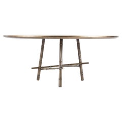 Etro Home Interiors Dali Round Dining Table in Marble and Bronze