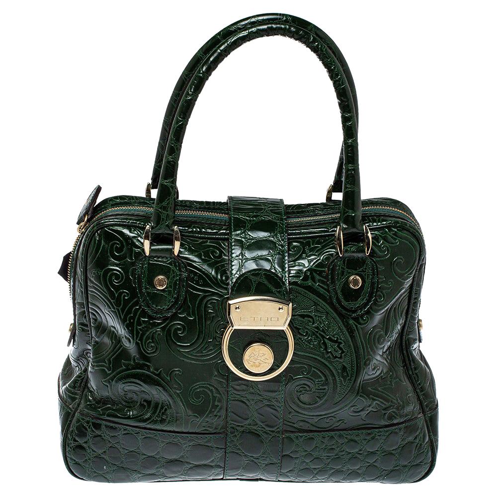 Etro Multicolor Paisley Print Coated Canvas and Leather Shoulder Bag