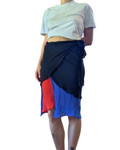 Etro Deconstructed Paréo-Style Silk Skirt - circa 1998