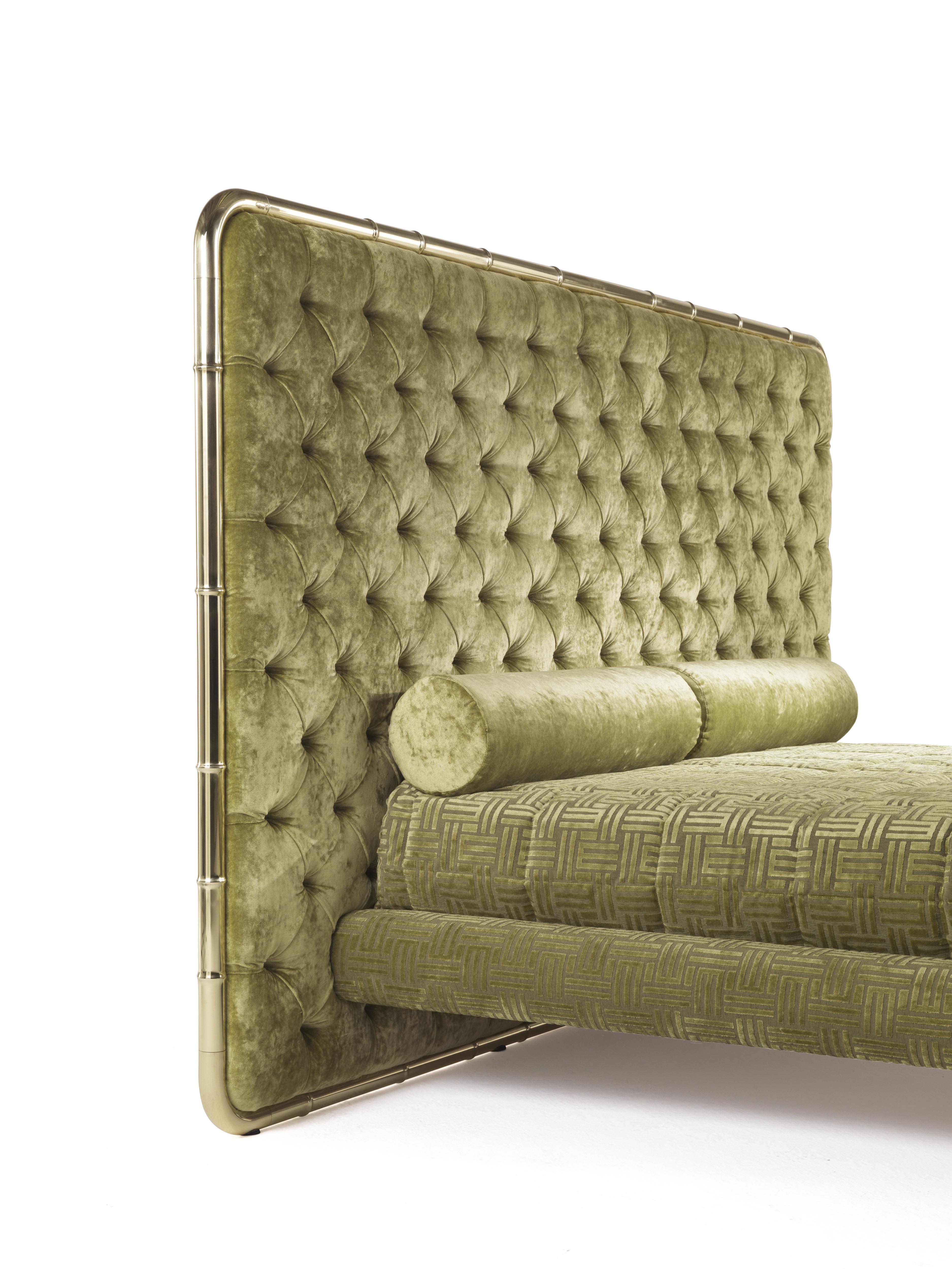 Modern 21st Century Delfi Bed in Velvet by Etro Home Interiors