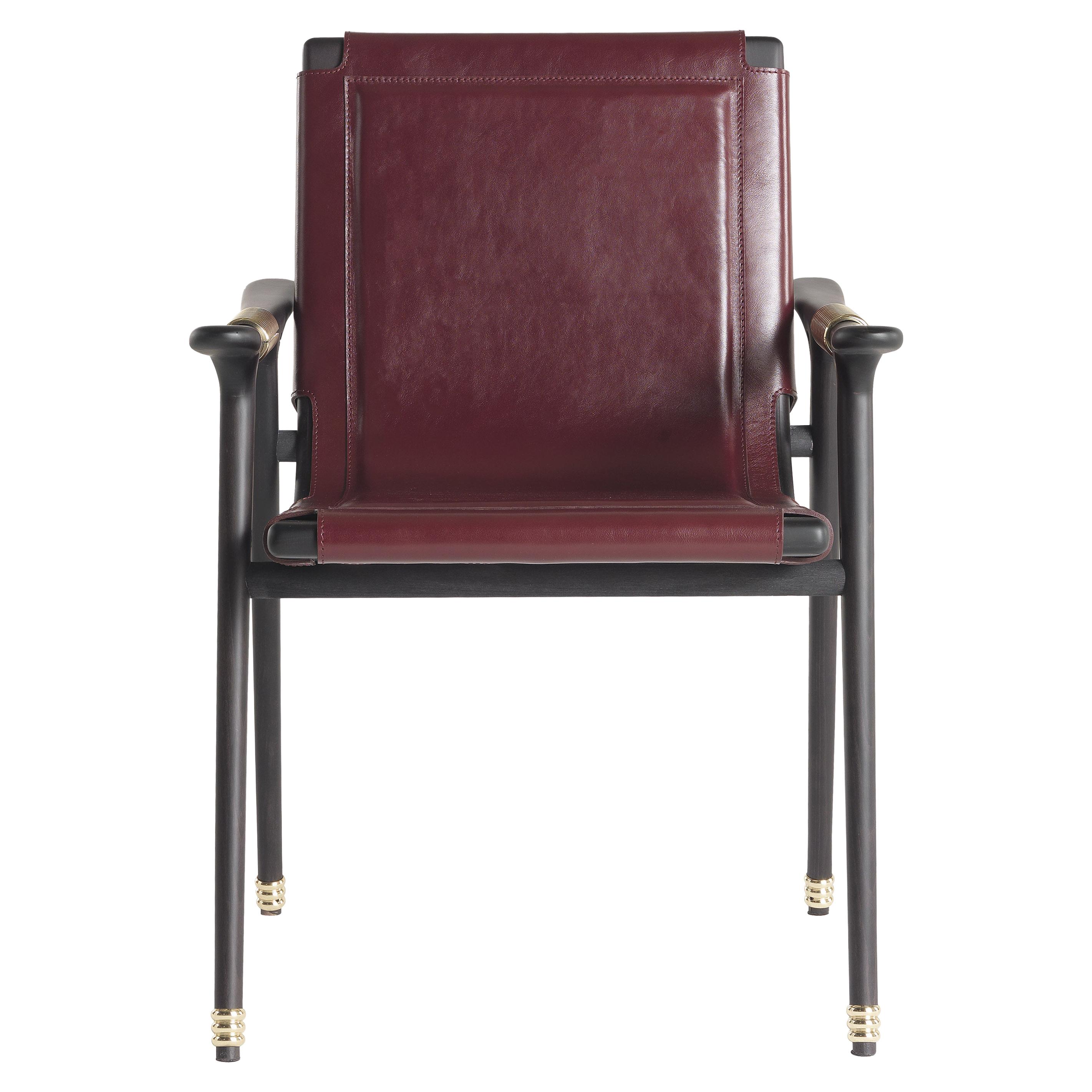 21st Century Dinka Chair with arms in Leather by Etro Home Interiors