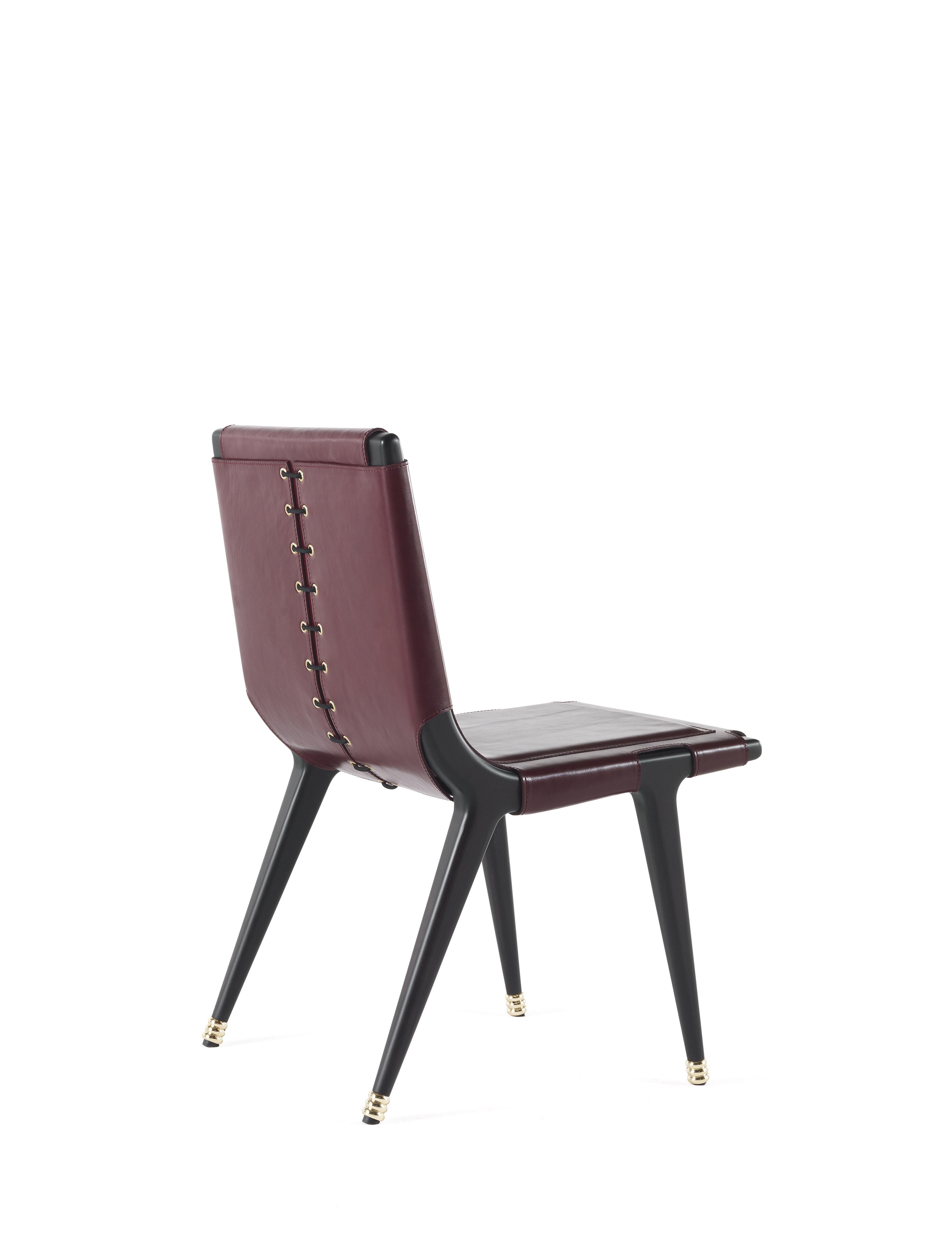 Modern 21st Century Dinka Chair in Leather by Etro Home Interiors