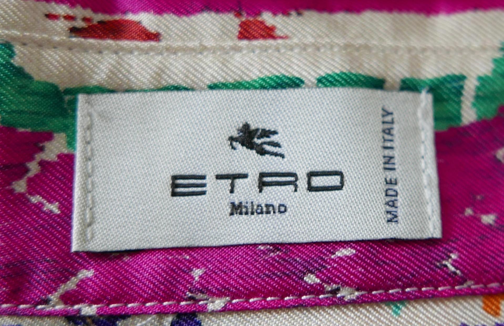  Etro dragon print silk shirt For Sale 2