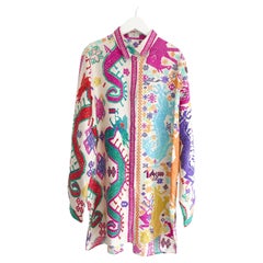  Etro dragon print silk shirt