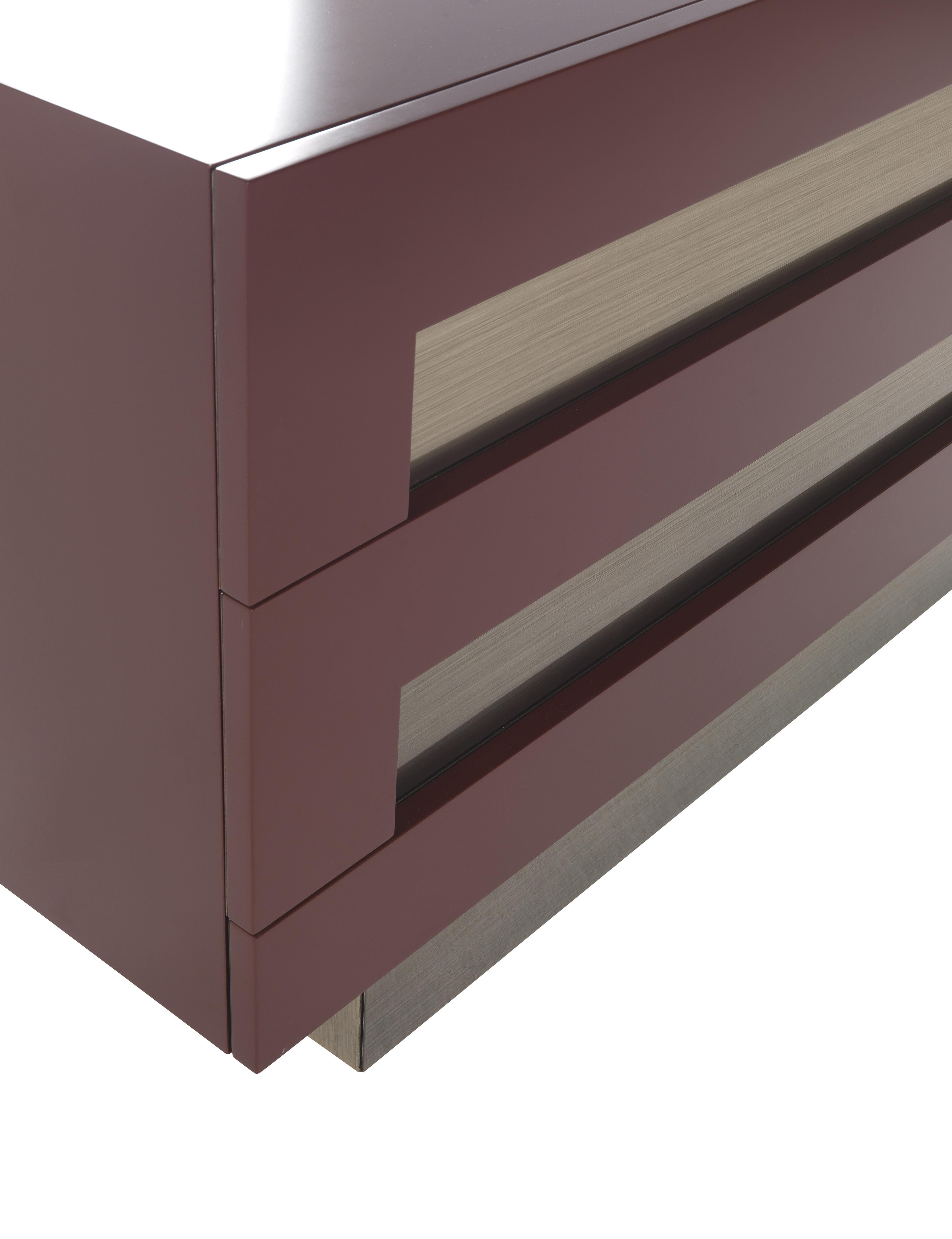 Modern 21st Century Econ Chest of Drawers in Metal and Wood by Etro Home Interiors