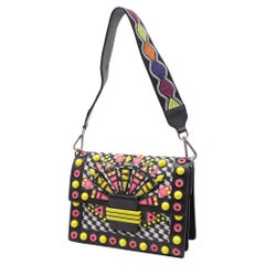 Etro Embellished Shoulder Bag in Multicolor Leather
