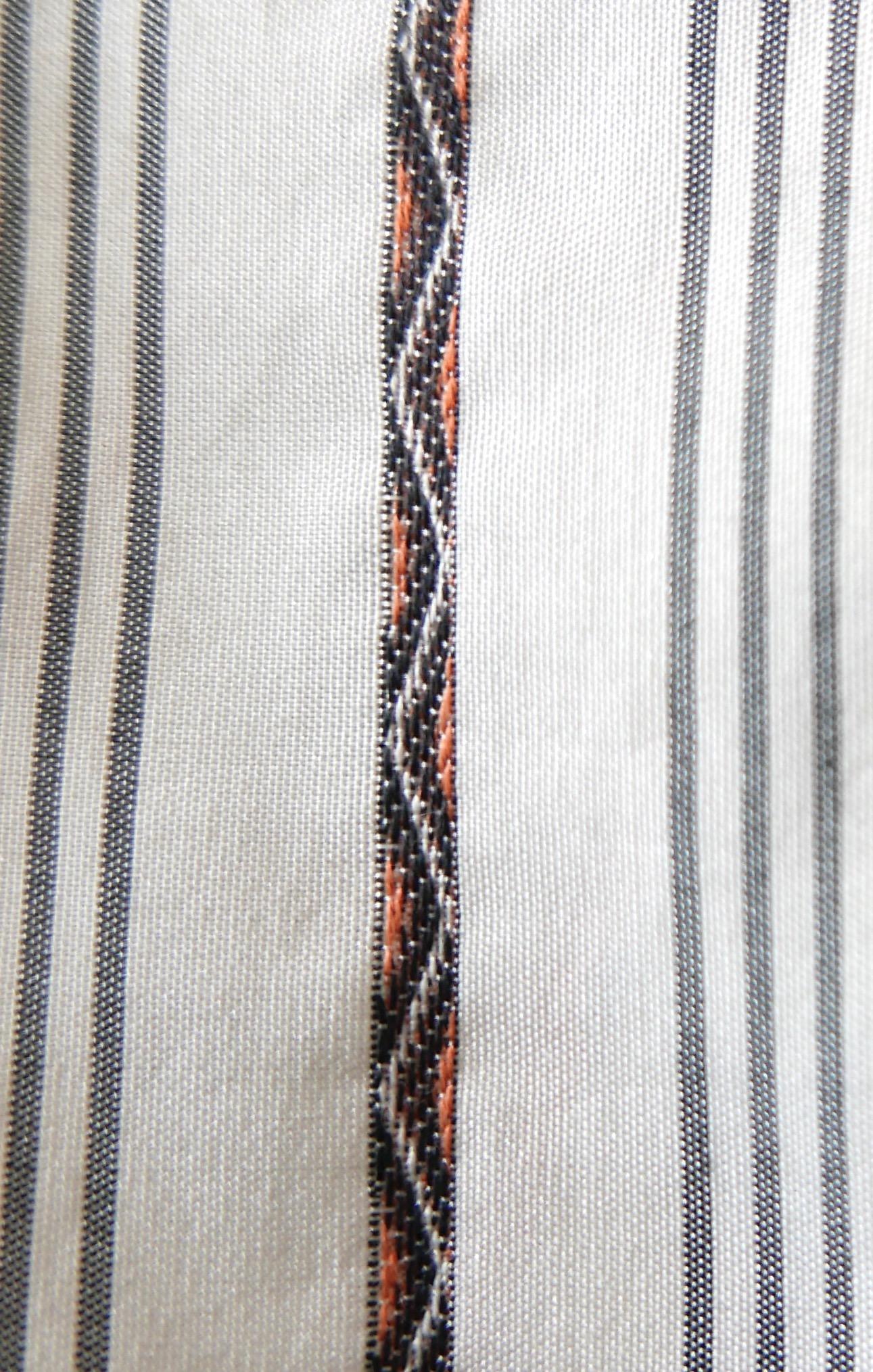 Women's Etro Embroidered Detail Striped Silk Blouse For Sale