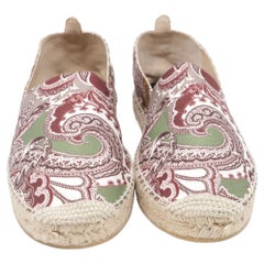 Etro Espadrille Flats in Multicolor Paisley Print Canvas