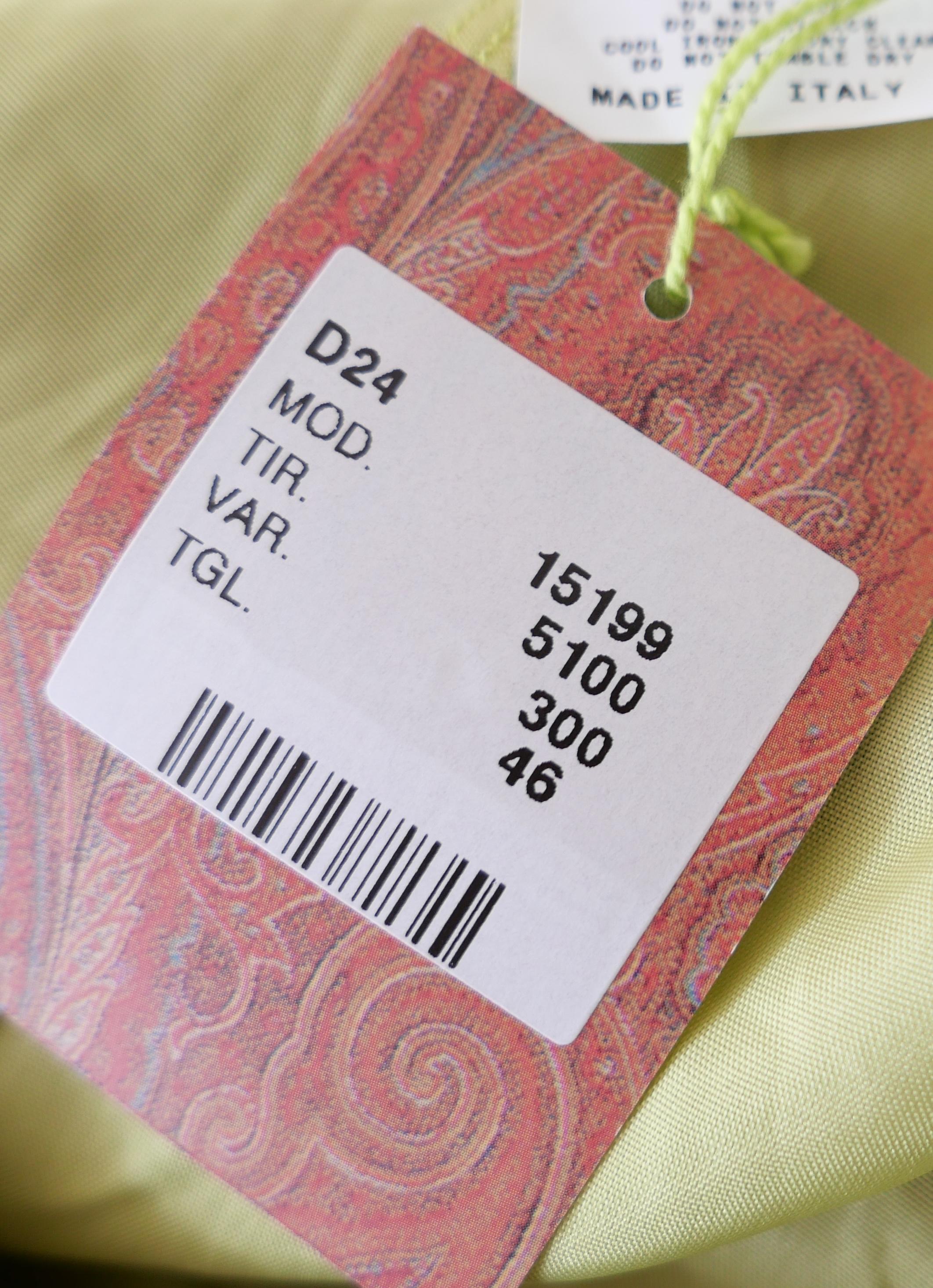 Etro - Automne 2003 - Jupe en laine à ourlet en soie et cachemire en vente 2