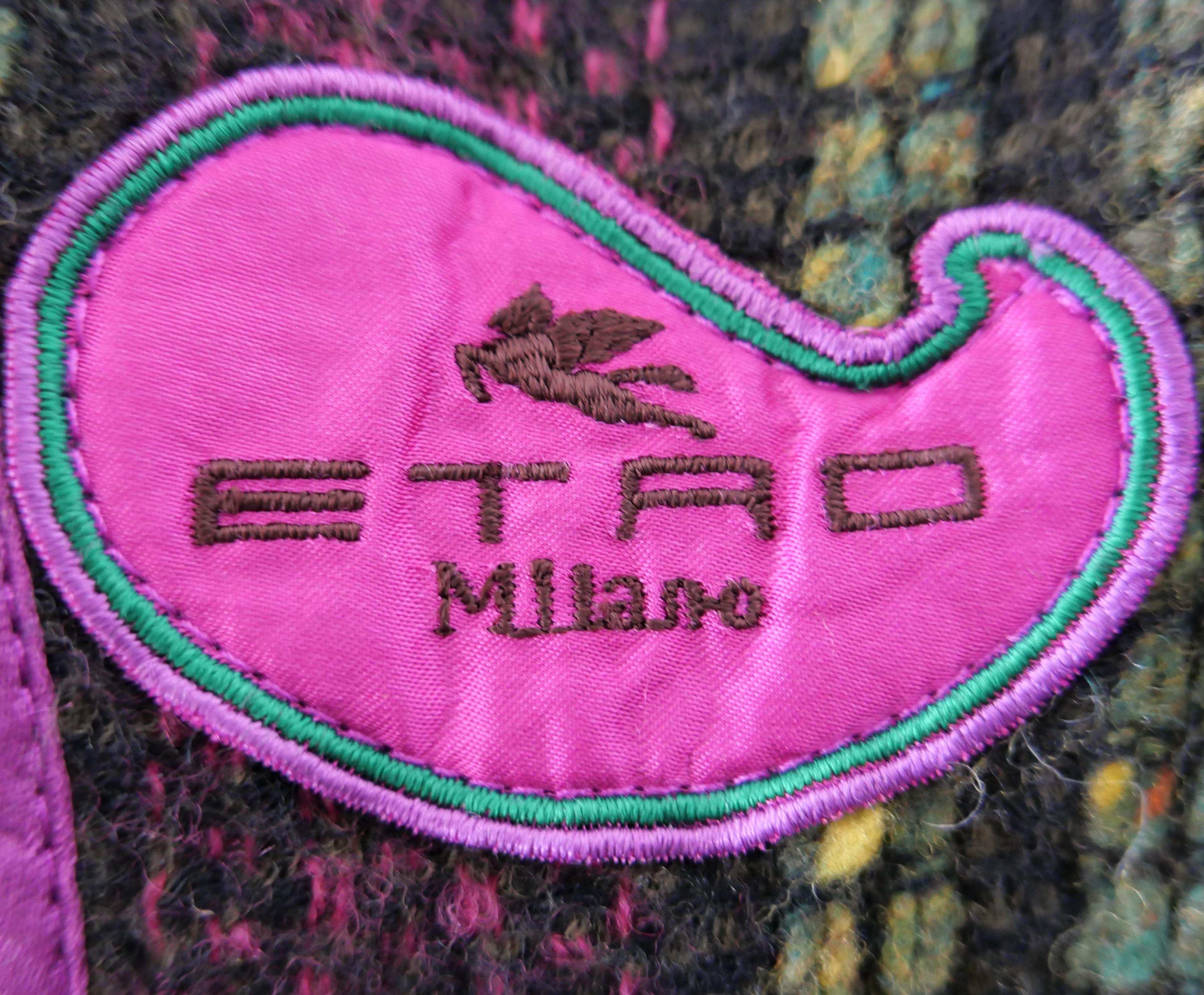 Etro Fall 2004 Wool Floral Brocade Blazer Jacket For Sale 3