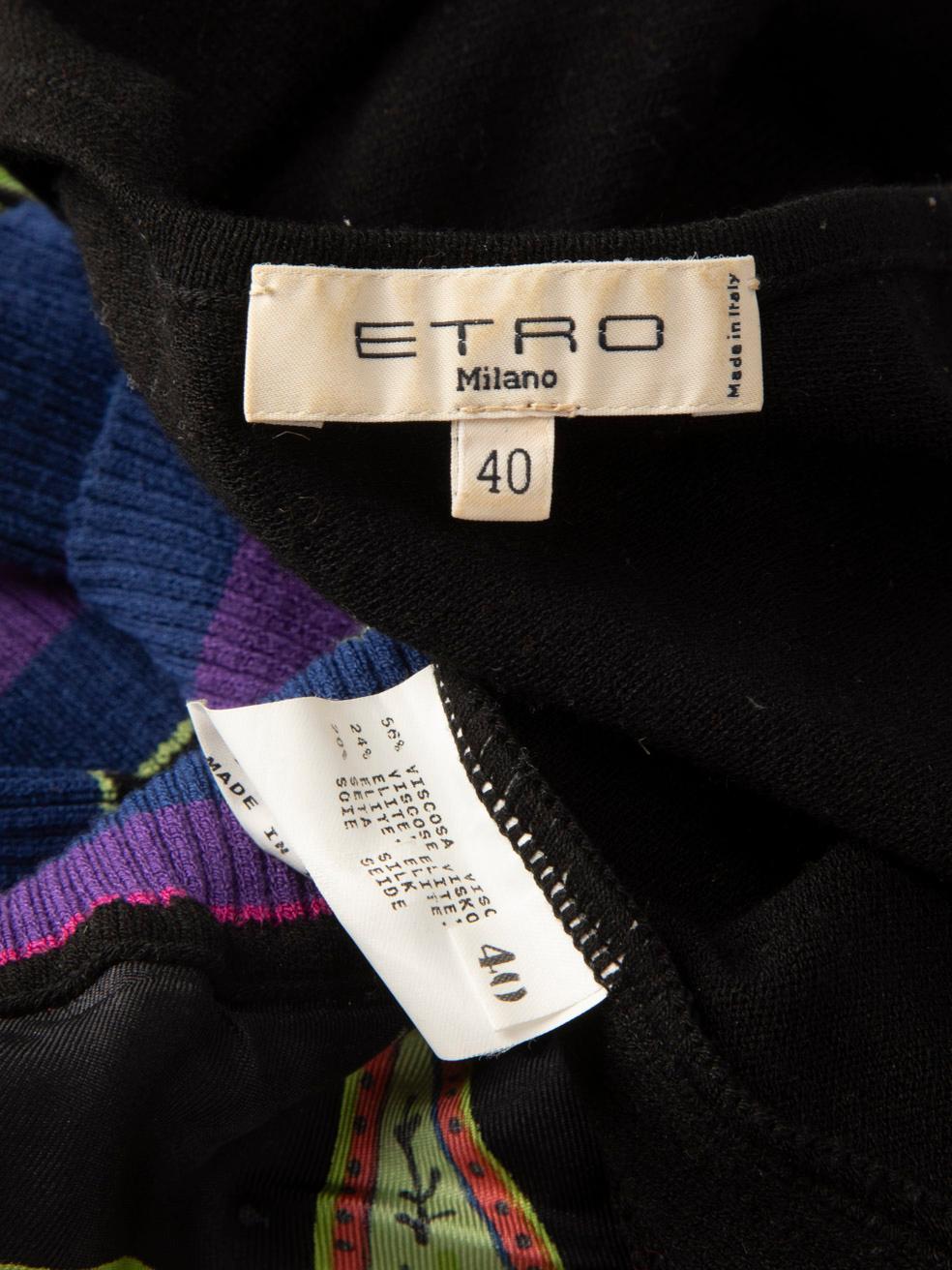 Etro Floral Motif Ribbed Top Size S For Sale 1