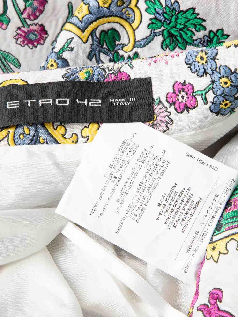 Etro Floral Paisley Embroidered Mini Skirt Size M In Excellent Condition In London, GB