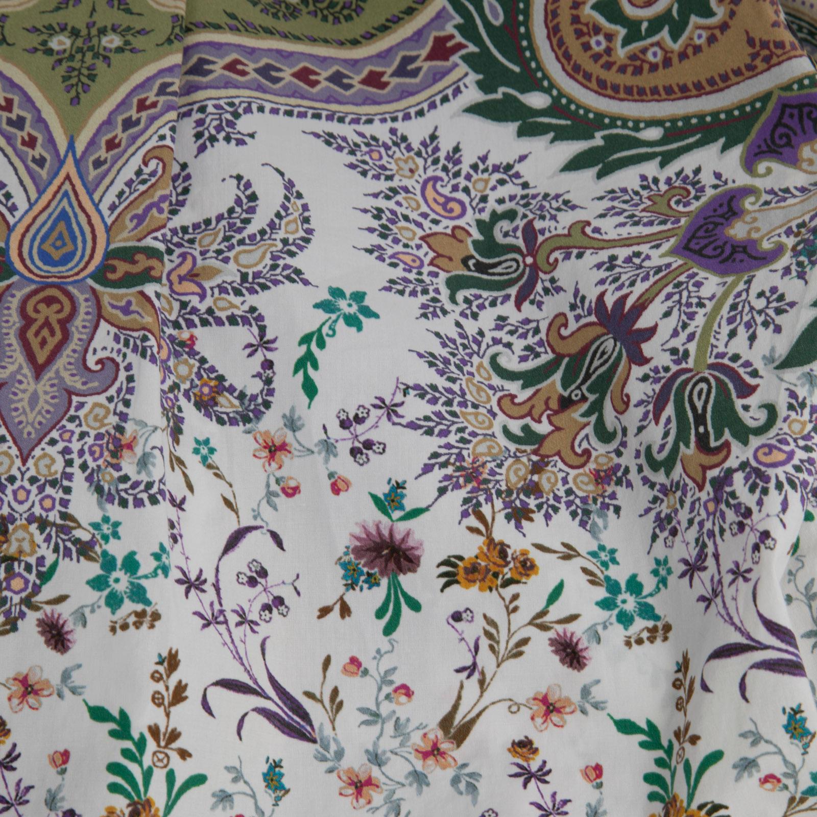 Etro Floral Muster Button Up Hemd Größe XS (Grau) im Angebot