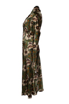 Etro, Floral printed abiti midi dress in green