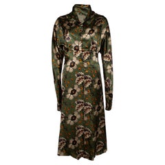 Etro, Floral printed abiti midi dress in green