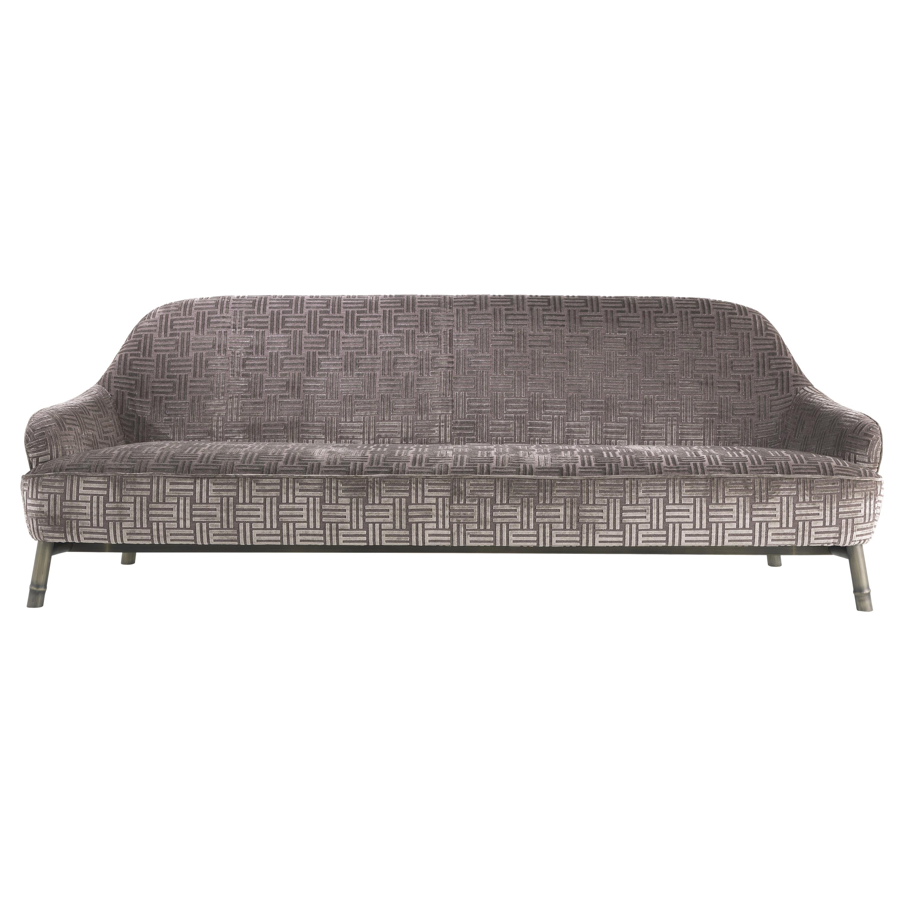 21st Century Frida 3-Seater Sofa in Velvet by Etro Home Interiors