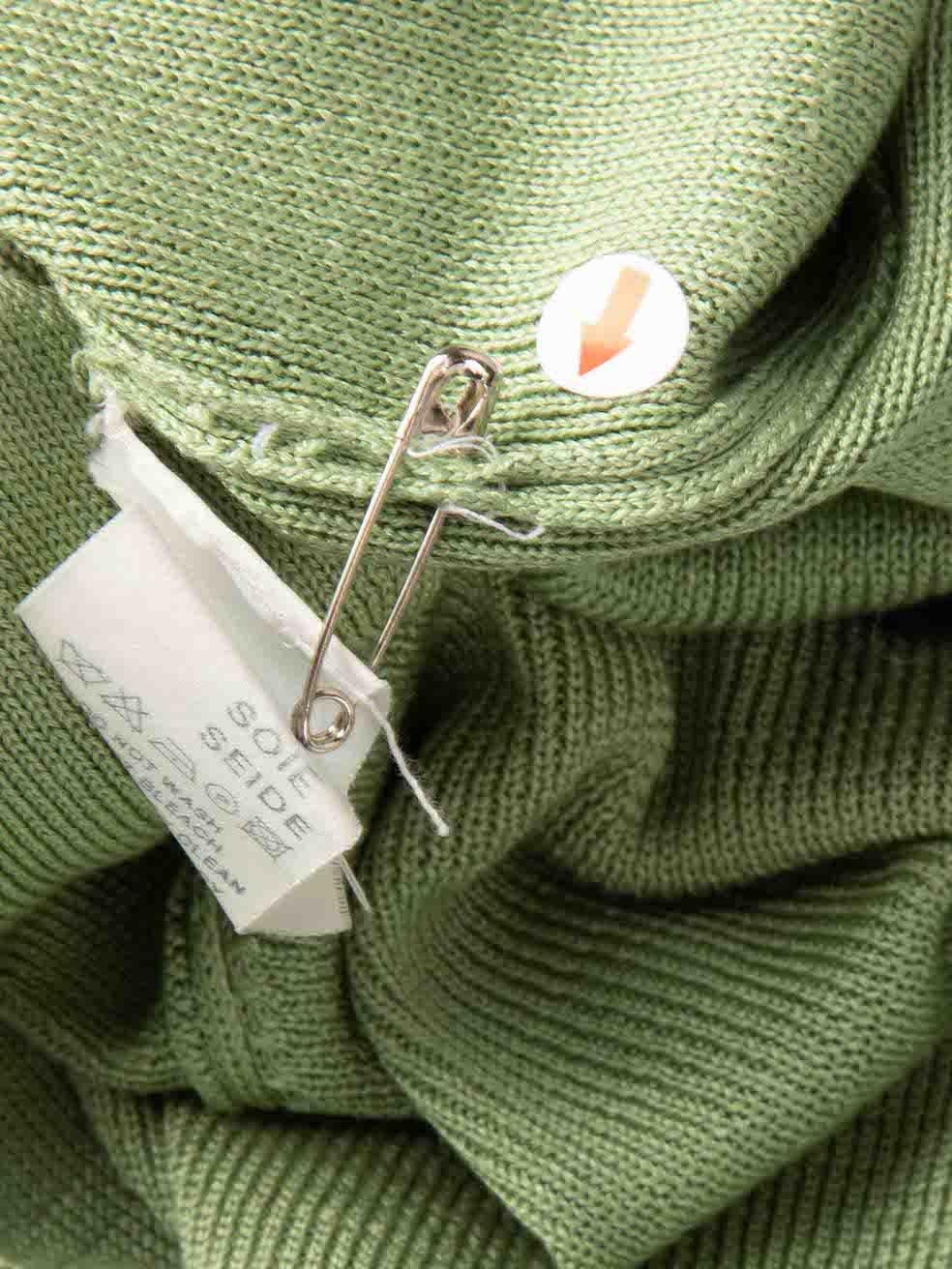 Etro Grüne Strickjacke & Top aus Seidenstrick Größe S Damen im Angebot
