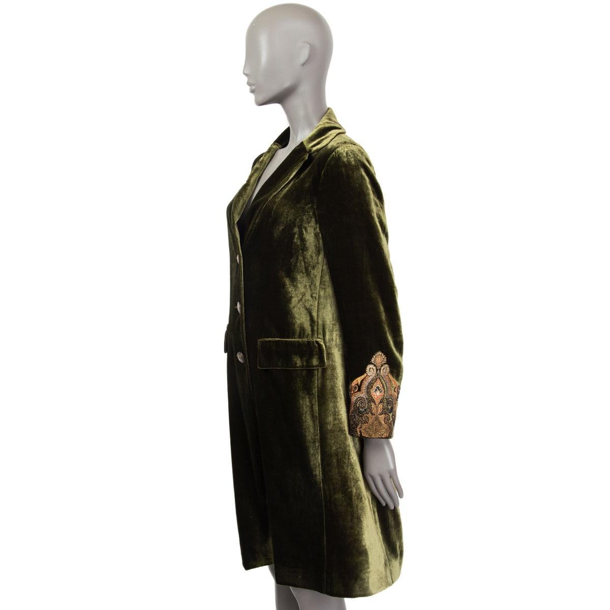 long green velvet coat