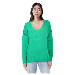 Etro Green Wool Whipstitch Jumper Size M