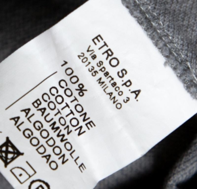 Etro Grey Cotton Logo Embroidered Polo T-Shirt S For Sale 2