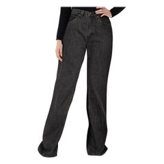 Etro Grey Denim Faded Flared Jeans Size L