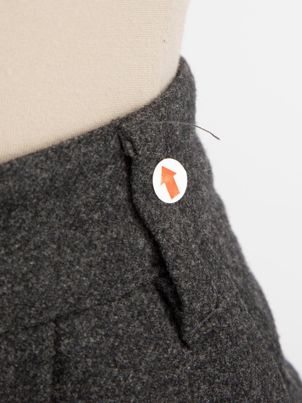 Pantaloni in lana grigi a gamba tesa di Etro taglia S in vendita 1
