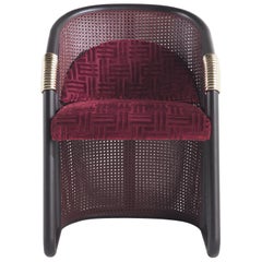 Der Hamar-Stuhl des 21. Jahrhunderts aus Samt und Wiener Stroh von Etro Home Interiors