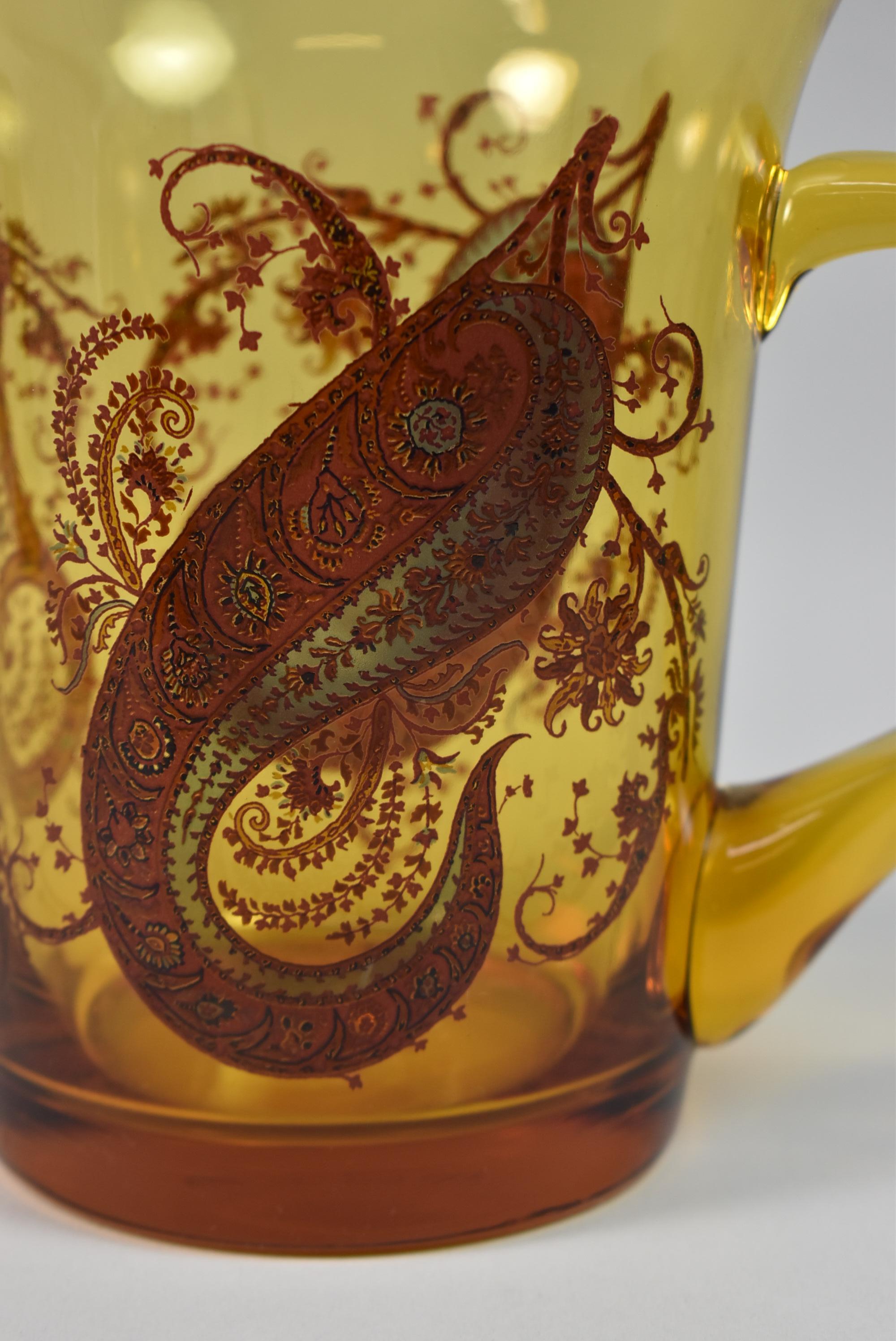 carnival glass pitcher set