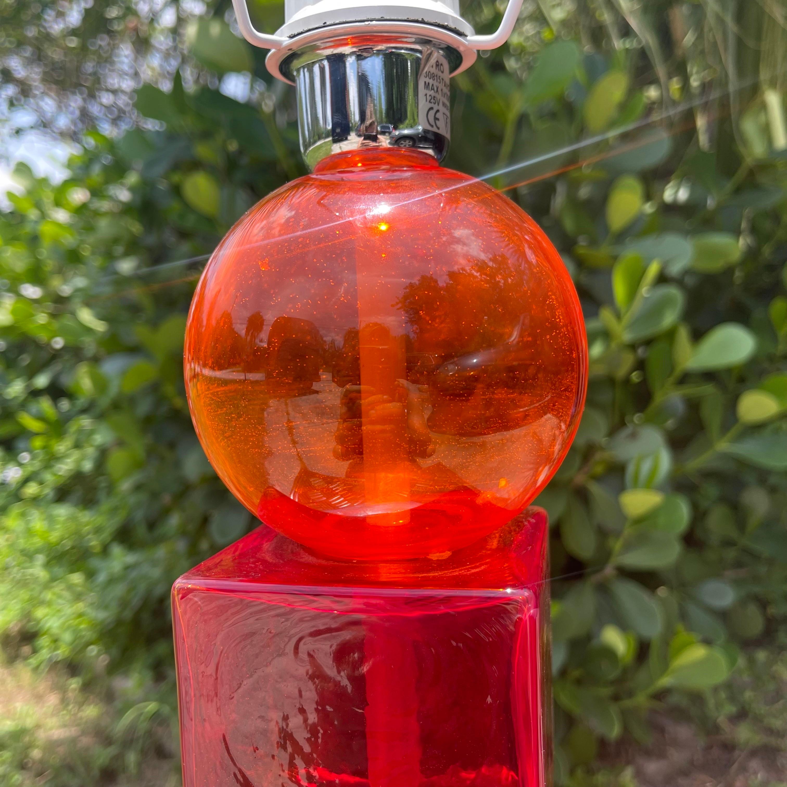 ETRO Home Collection Geblasenes Murano-Glas Stacked Shape Tischlampe im Zustand „Gut“ im Angebot in Jensen Beach, FL