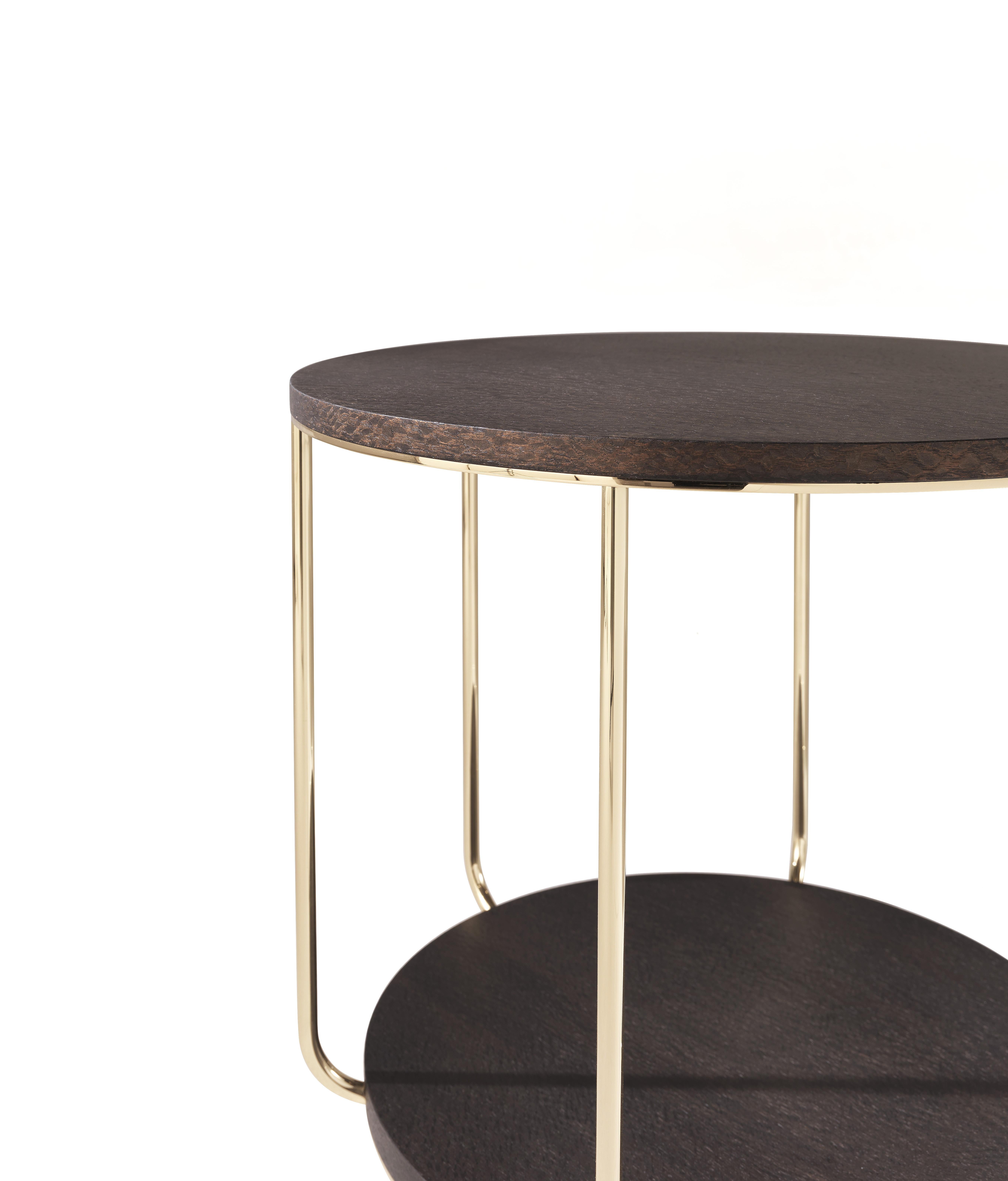 Modern 21st Century Ambar Side Table in Carbalho by Etro Home Interiors For Sale