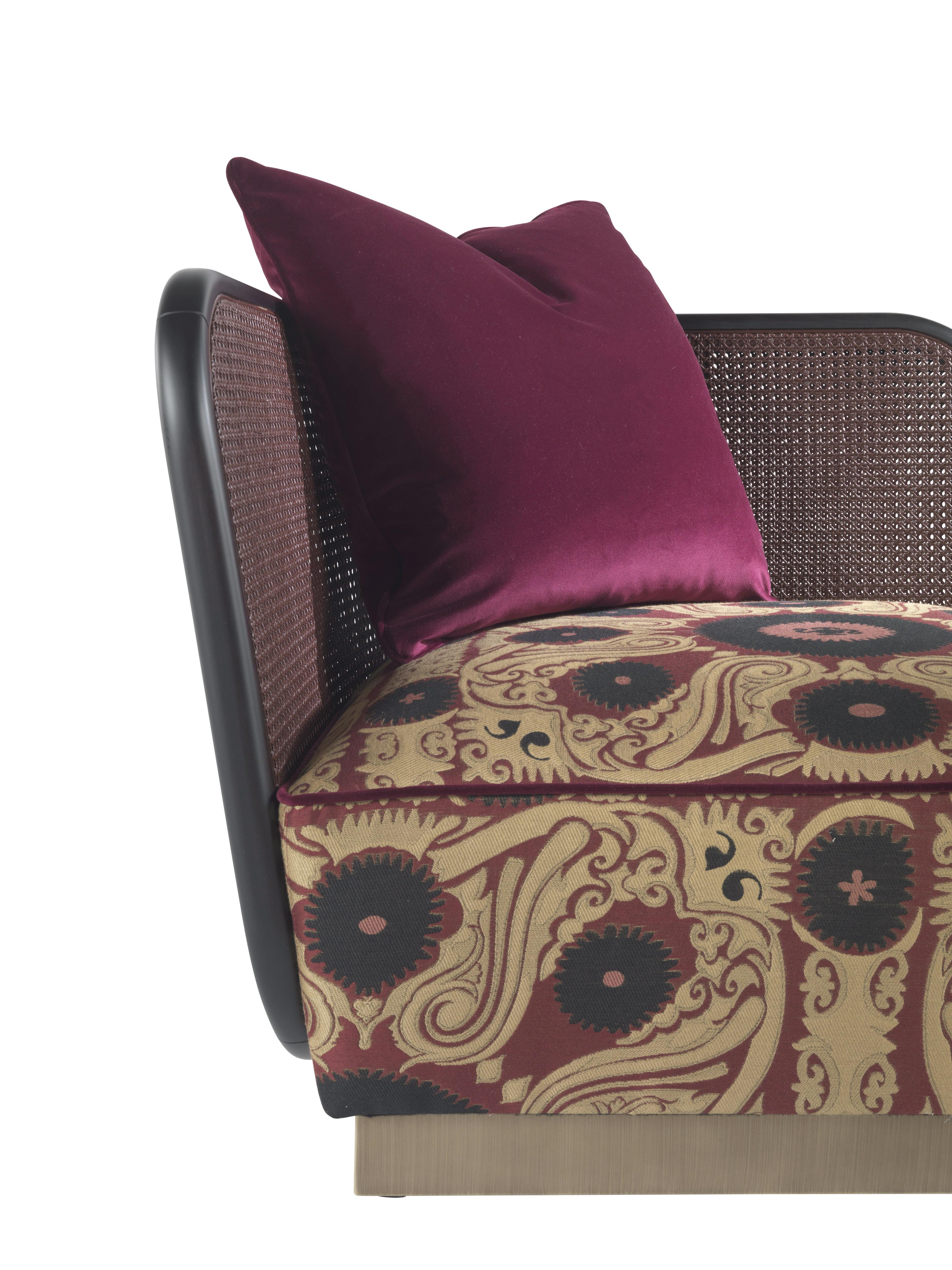 Contemporary 21st Century Caral Armchair vis-a-vis in Vienna Straw by Etro Home Interiors