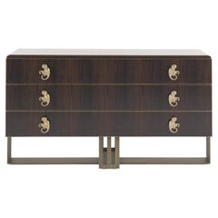 Etro Home Interiors Klee Chest of Drawers in Wood and Polished Brass