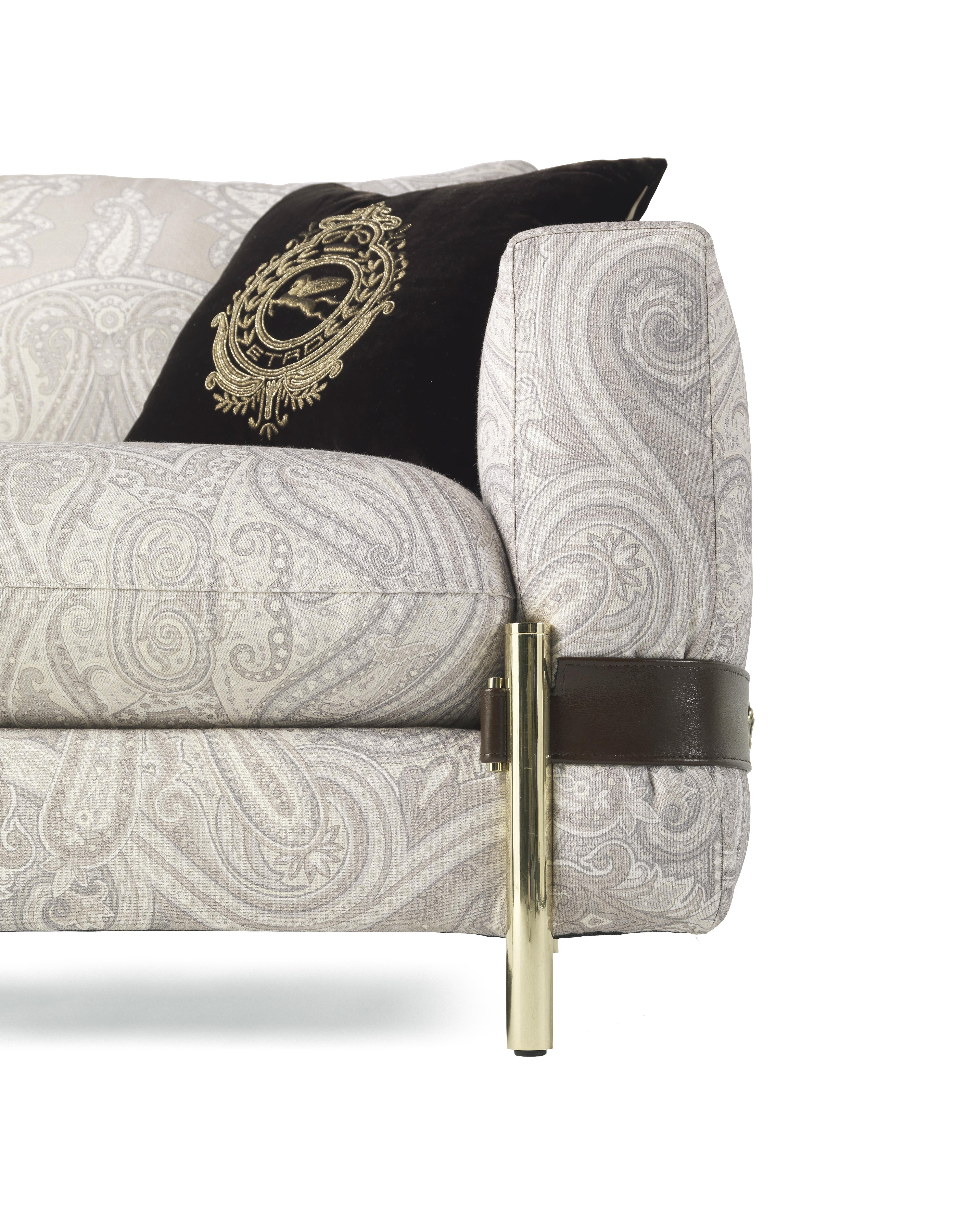 Modern 21st Century Madras Armchair in Fabric by Etro Home Interiors For Sale