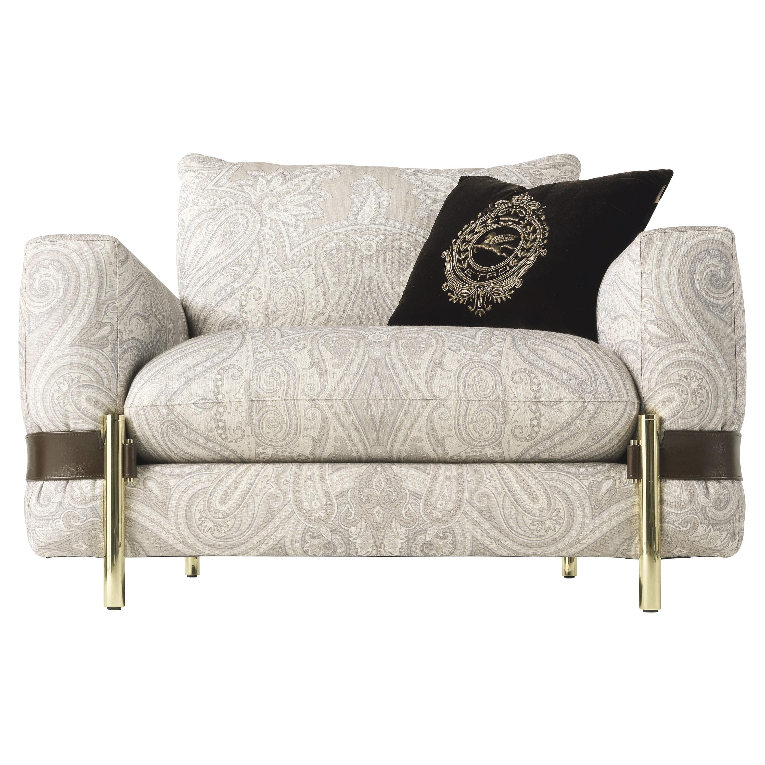21st Century Madras Armchair in Fabric by Etro Home Interiors For Sale