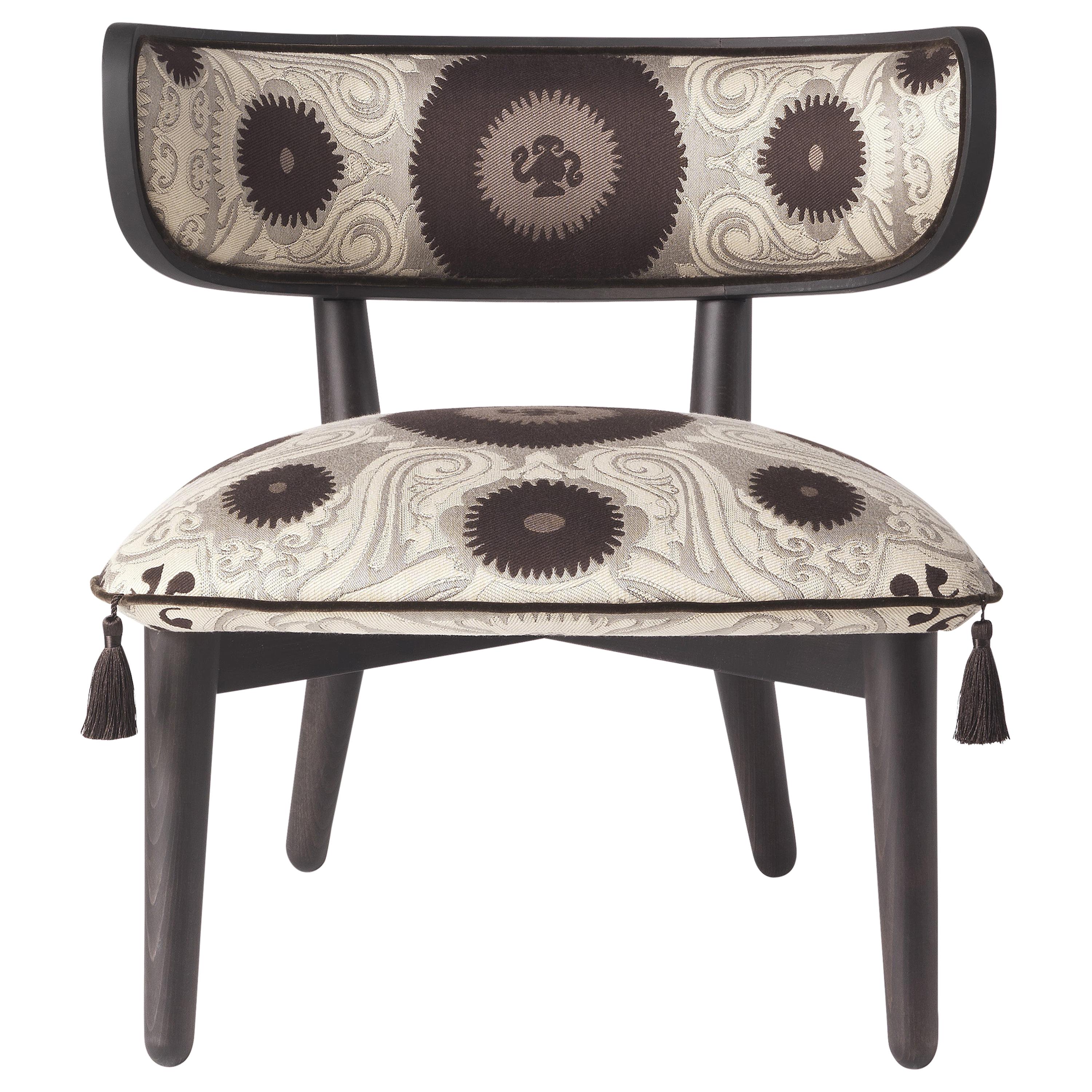 21st Century Shah Small Armchair in Fabric by Etro Home Interiors For Sale