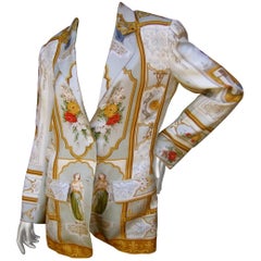 Etro Italian Silk Graphic Print Jacket 21st C