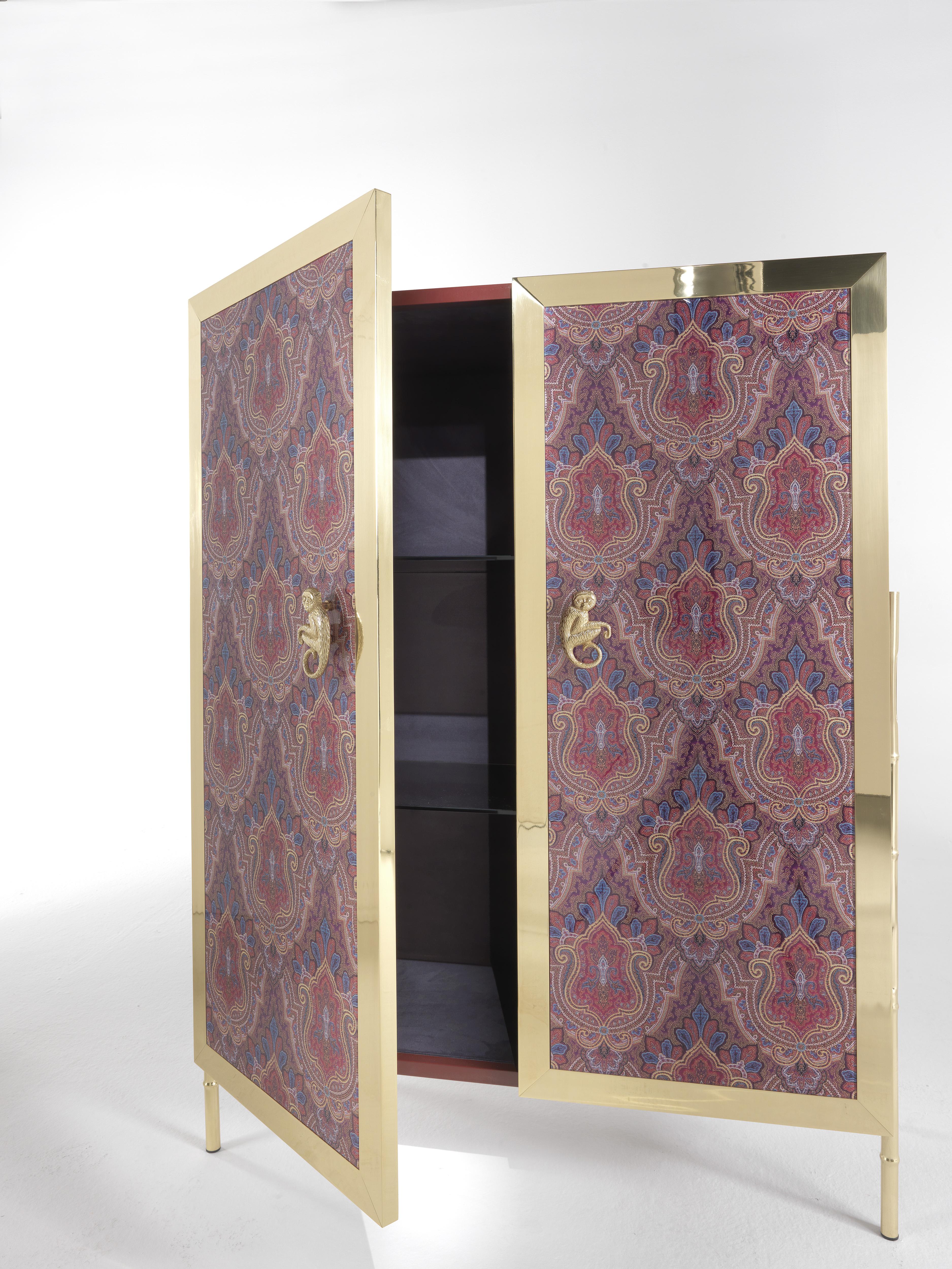 Modern 21st Century Janis Cabinet in Polished Brass by Etro Home Interiors