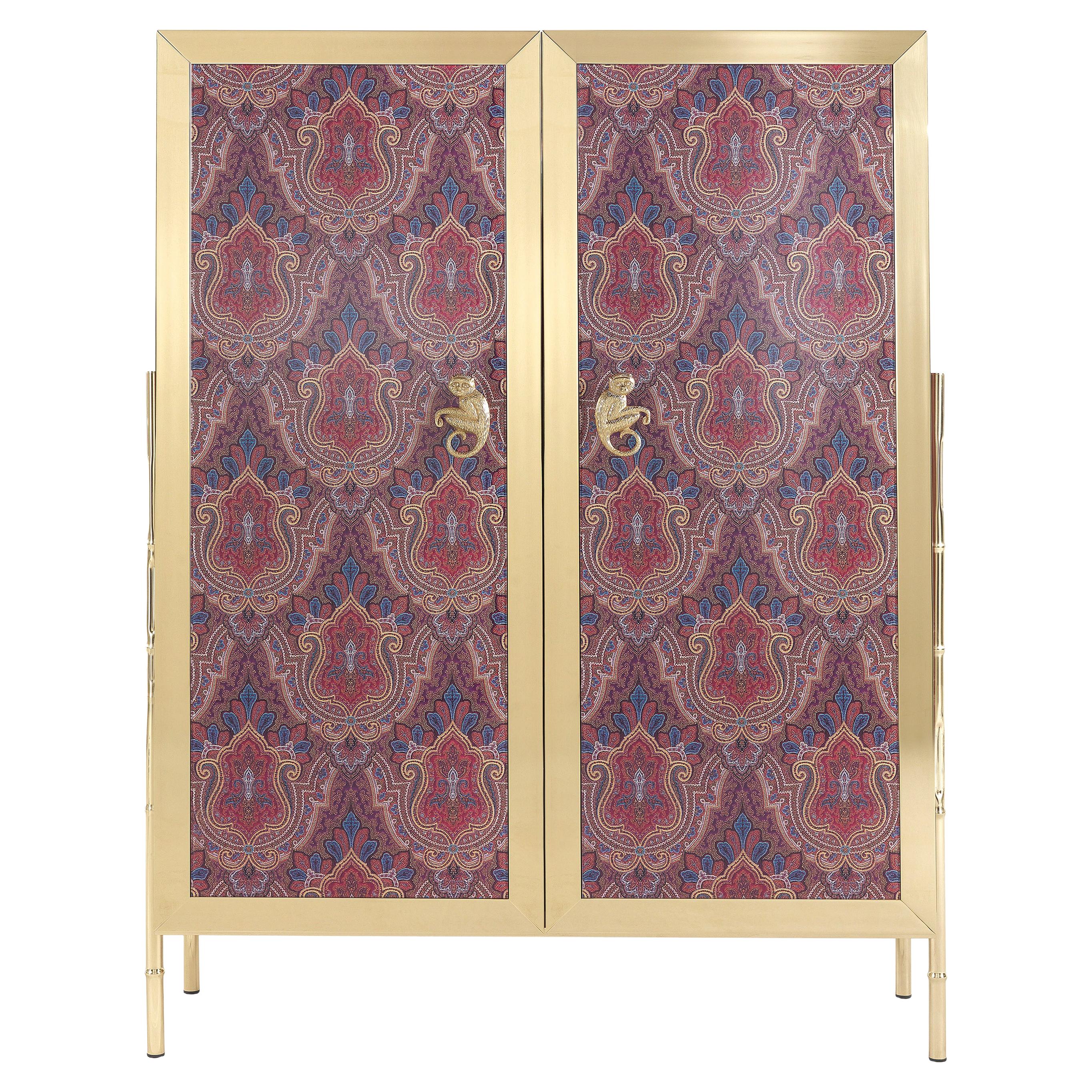 Etro Home Interiors Janis Cabinet in Polished Brass