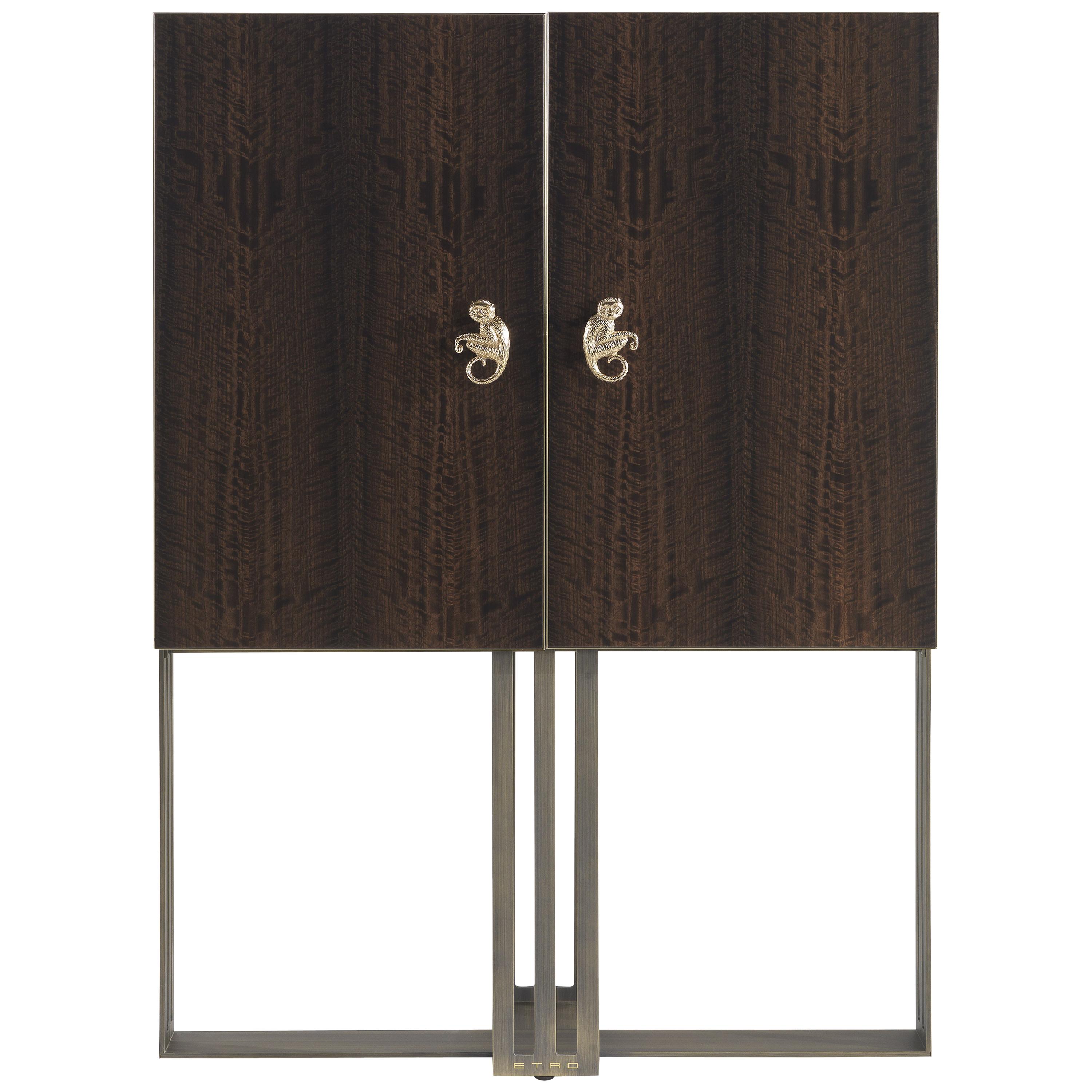 21st Century Klee Bar Unit in Wood and Metal by Etro Home Interiors