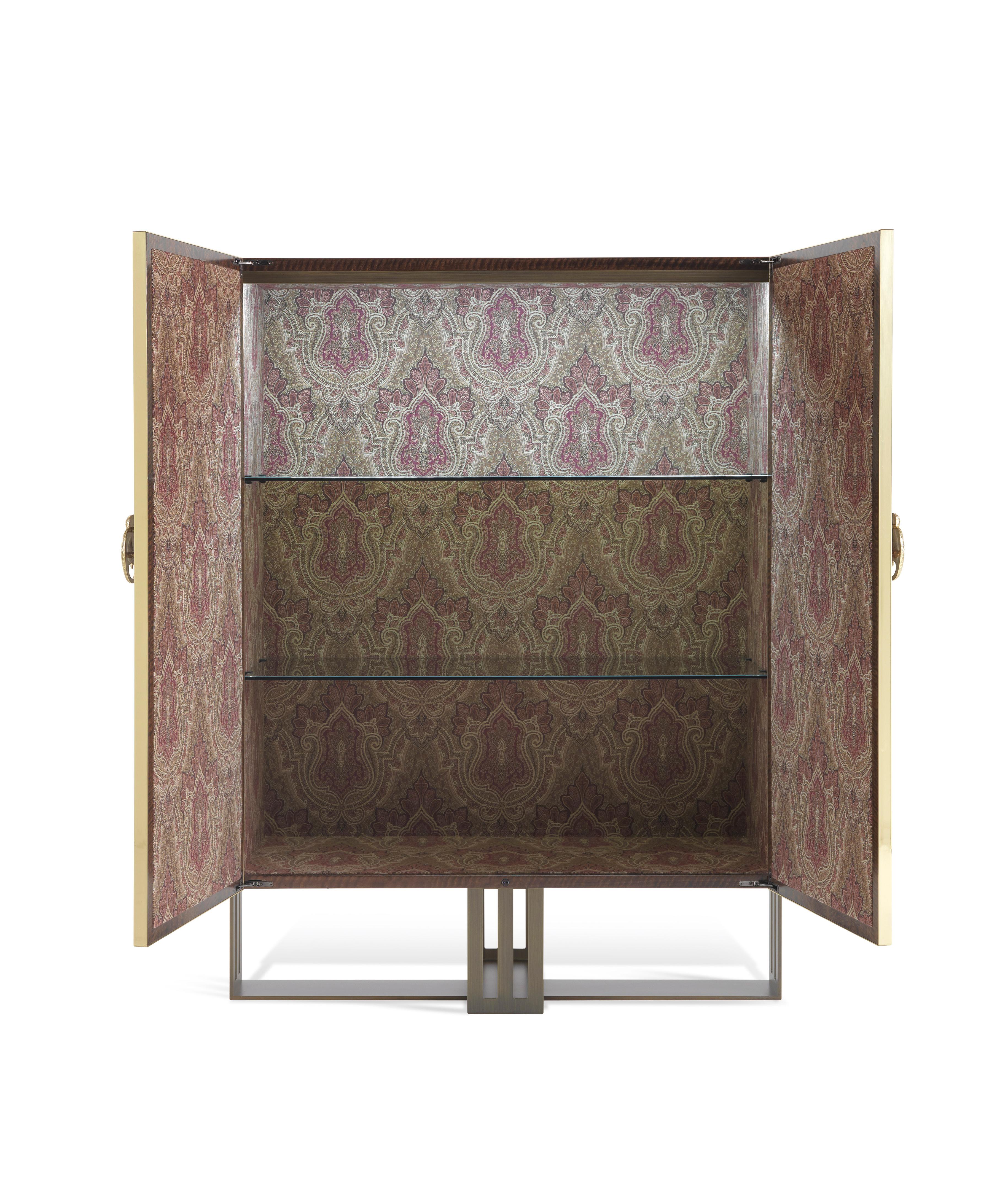 Modern 21st Century Klee Cabinet in Wood and Metal by Etro Home Interiors For Sale