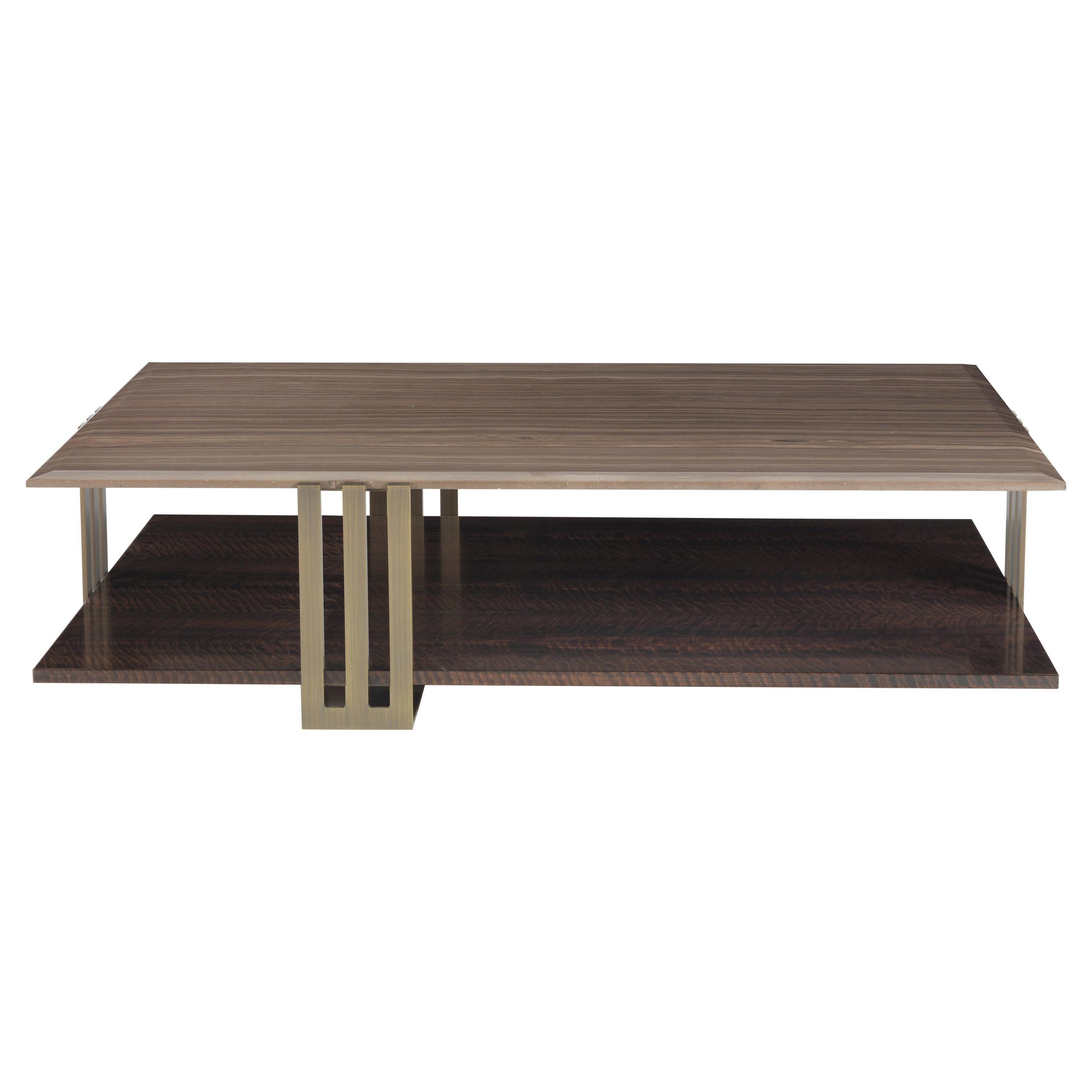 21st Century Klee Central Table in Metal and Marble by Etro Home Interiors For Sale