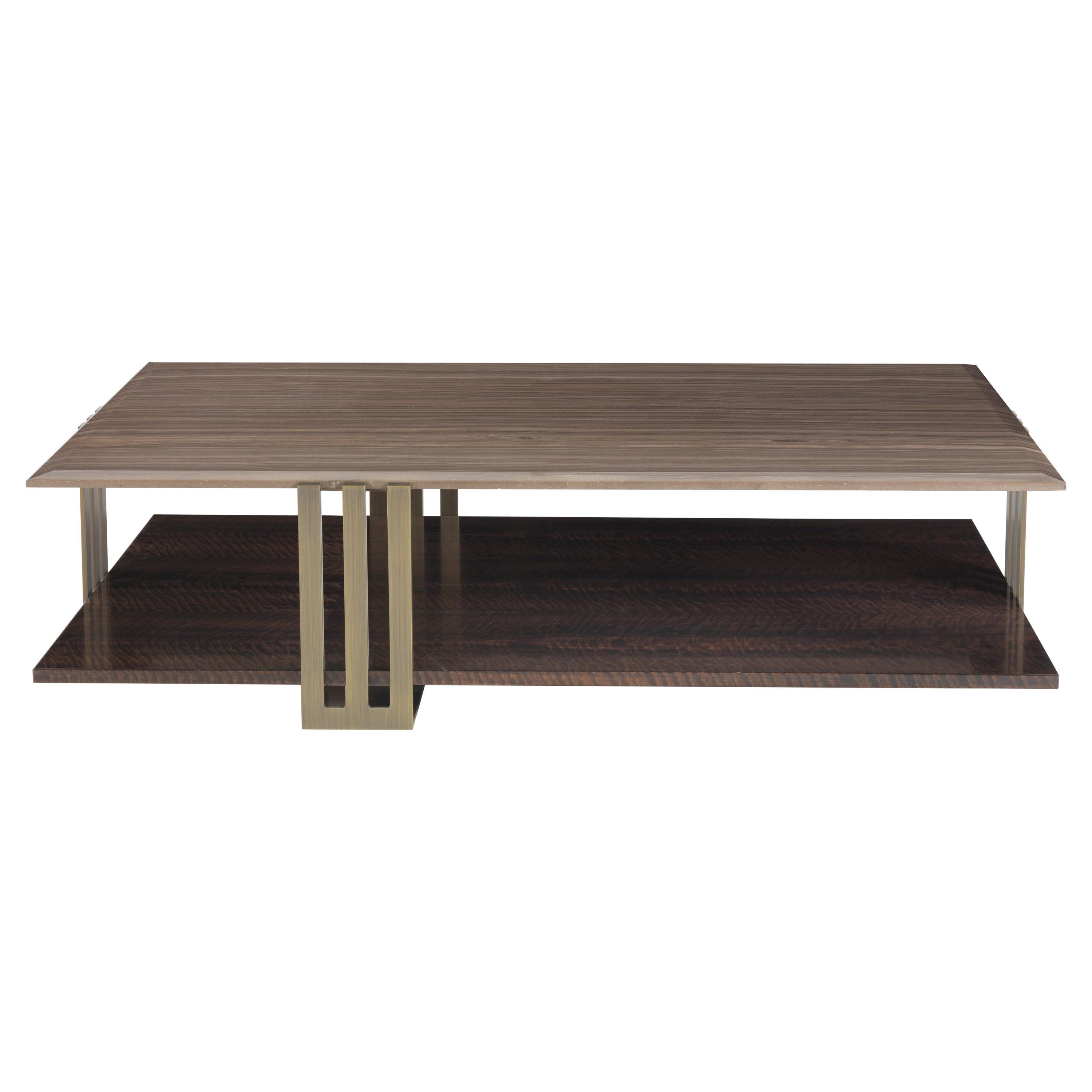 21st Century Klee Central Table in Metal and Marble by Etro Home Interiors